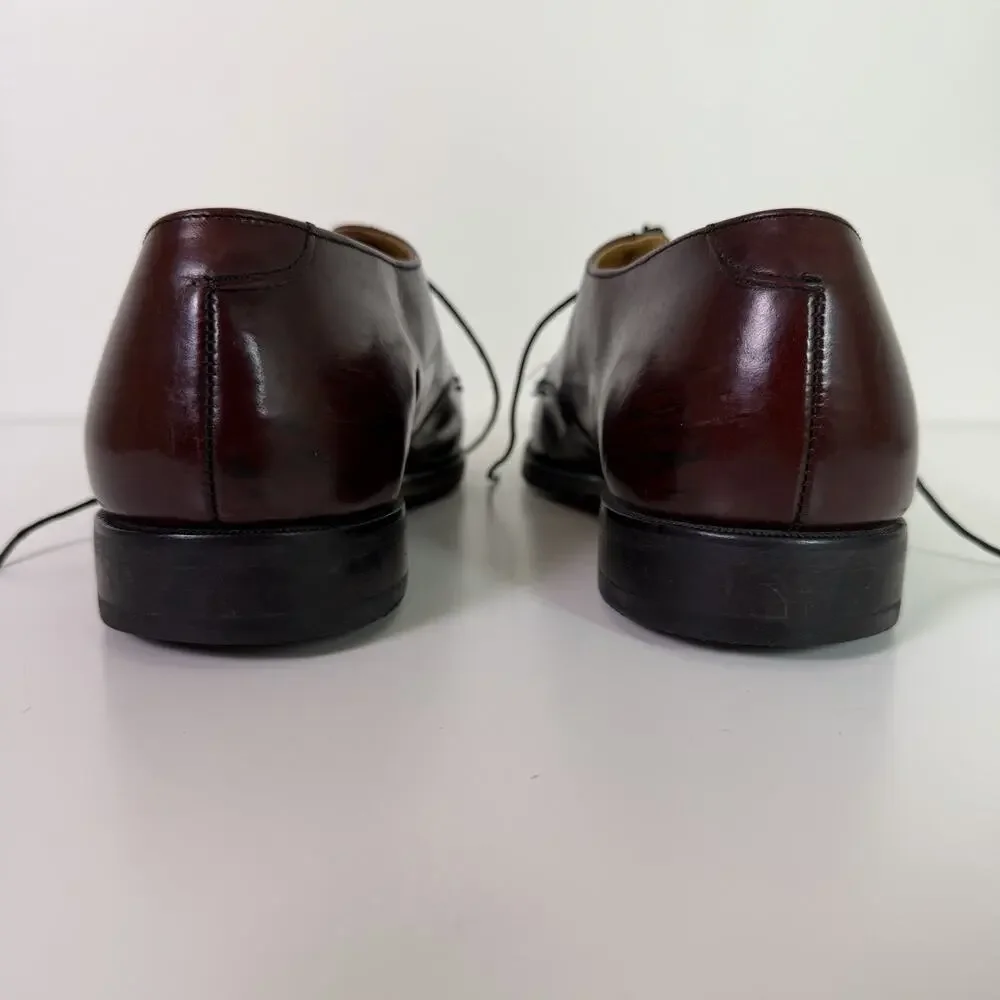 Vintage Cole Haan Burgundy Leather Cap Toe Derby Mens 11D Classic Dress Shoe USA